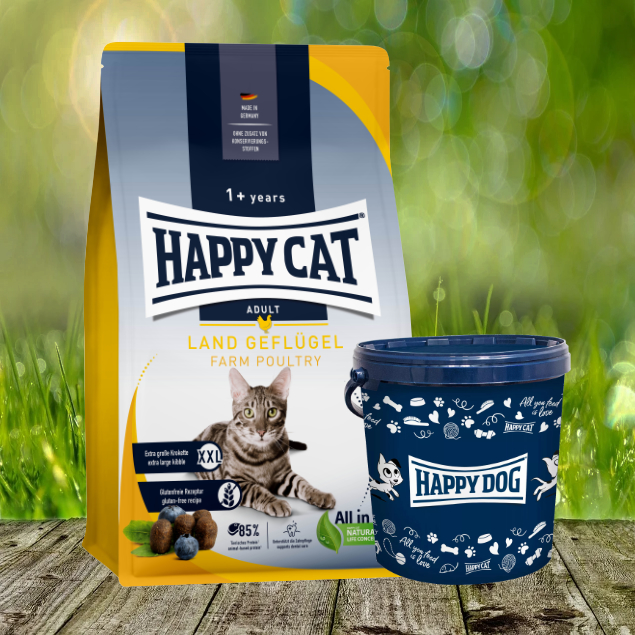 Happy Cat Culinary Adult Land Geflügel 10 kg + Futtertonne gratis dazu Happy Cat Culinary Adult Land Geflügel 10 kg + Futtertonne gratis dazu