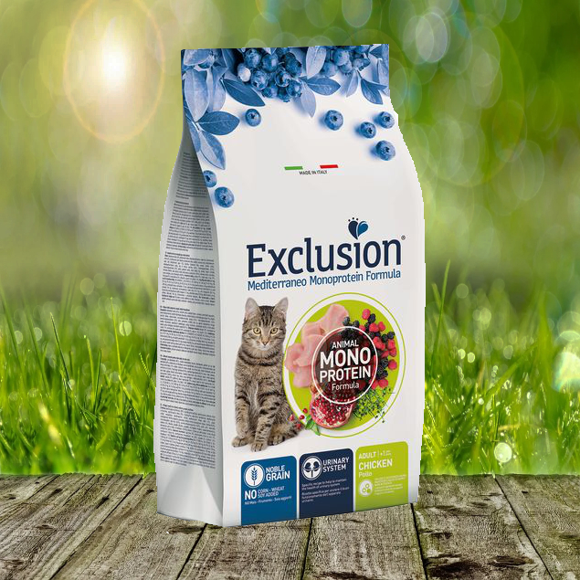 Exclusion Mediterraneo Noble Grain Adult Cat Huhn Katzentrockenfutter 1,5 kg