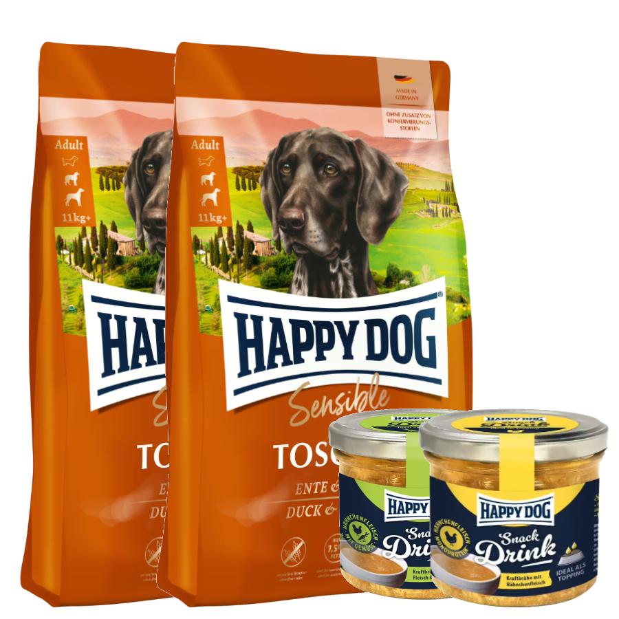 Happy Dog Supreme Sensible Toscana 2 x 12,5 kg + s Happy Dog Snack Drinks