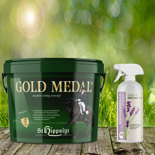 St. Hippolyt Gold Medal 10 kg + Relax Biocare Mückenmilch 500 ml St. Hippolyt Gold Medal 10 kg + Relax Biocare Mückenmilch 500 ml