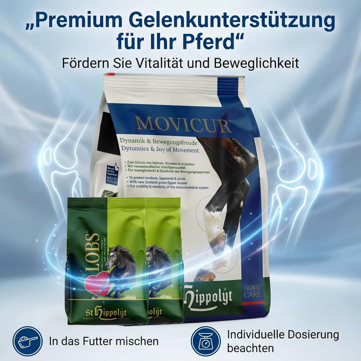 St. Hippolyt Movicur 5 kg Nachfüllpack + St. Hippolyt Lobs Belohnungswürfel 2 x 1 kg geschenkt
