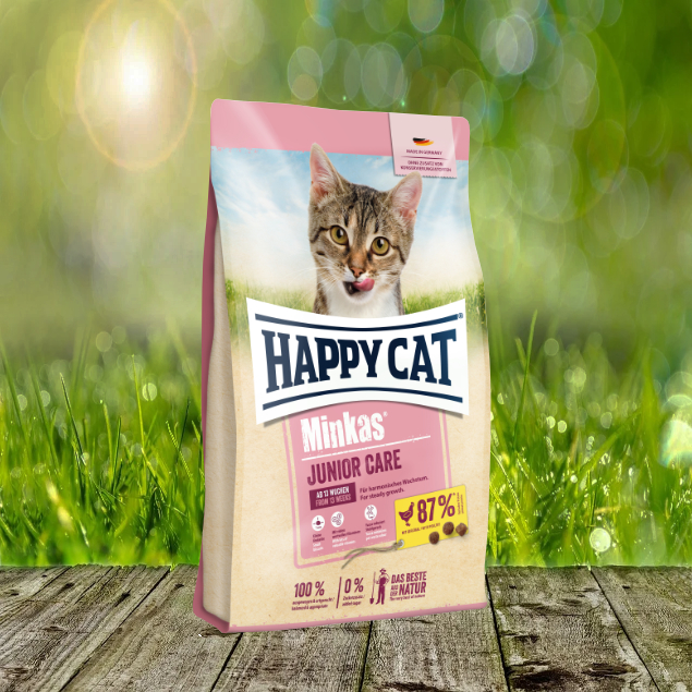 2021_Minkas_Junior_Hintergrund Happy Cat Minkas Junior Care Geflügel - Für ein harmonisches Wachstum