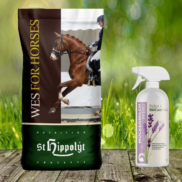 St. Hippolyt WES for Horses - Basic Crunch 25 kg + Relax Biocare Mückenmilch 500 ml St. Hippolyt WES for Horses - Basic Crunch 25 kg + Relax Biocare Mückenmilch 500 ml