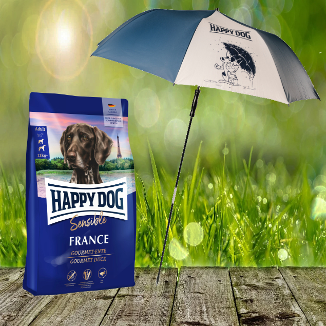 Happy Dog Sensible France 11 kg + HD / HC XXL Sonnen- und Regenschirm