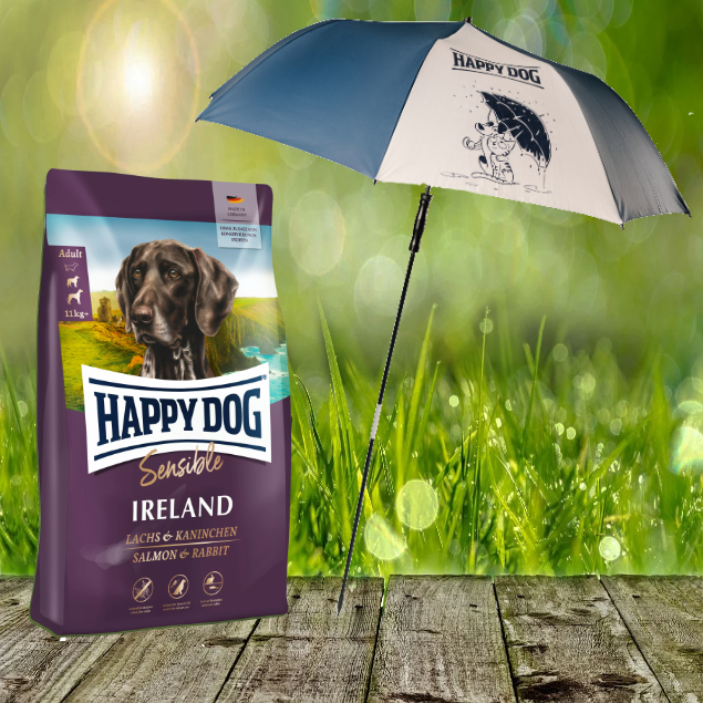 Happy Dog Supreme Sensible Ireland 12,5 kg + HD / HC XXL Sonnen- und Regenschirm