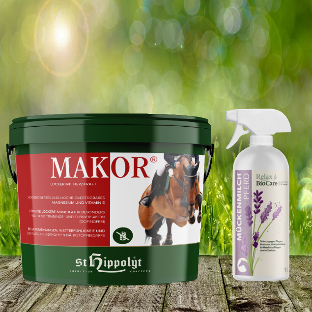 St. Hippolyt Makor 3 kg + Relax Biocare Mückenmilch 500 ml