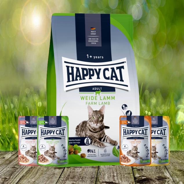 Happy Cat Culinary Adult Weide-Lamm 10 kg plus Happy Cat 4 x Pouches geschenkt Happy Cat Culinary Adult Weide-Lamm 10 kg plus Happy Cat 4 x Pouches geschenkt