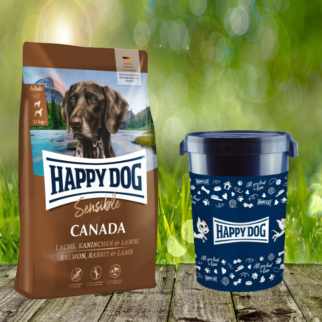 Happy Dog Supreme Sensible Canada inkl. Futtertonne Happy Dog Supreme Sensible Canada inkl. Futtertonne