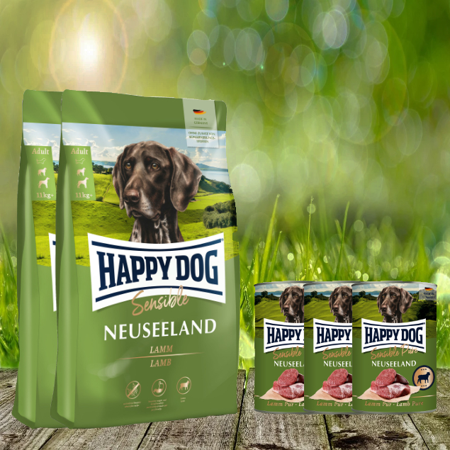 2-x-Neuseeland-plus-Neuseeland-DosenWq4gDugQWYke8 Happy Dog Supreme Sensible Neuseeland 2 x 12,5 kg + Happy Dog Sensible Pure Neuseeland 3 x 400 g