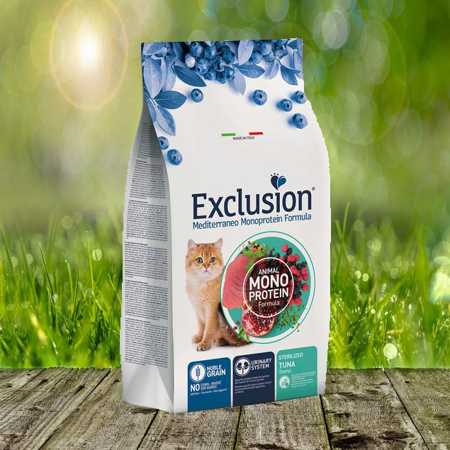 Exclusion Mediterraneo Noble Grain Sterilized Cat Thunfisch Katzentrockenfutter 1,5 kg