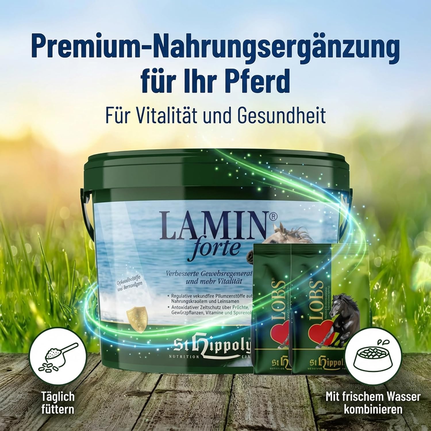 St. Hippolyt Lamin Forte 3 kg + St. Hippolyt Lobs Belohnungswürfel 2 x 1 kg geschenkt