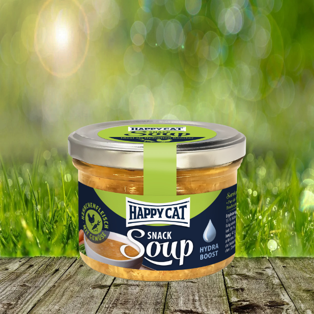 Happy Cat Snack Soup mit Hähnchenfleisch und Gemüse - 6x190 g. (1 VE)