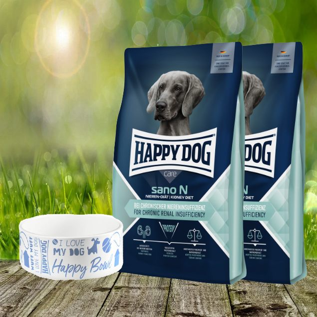 Happy Dog Care Sano N 2 x 7,5 kg + Happy Dog Futternapf *geschenkt* Happy Dog Care Sano N 2 x 7,5 kg + Happy Dog Futternapf *geschenkt*