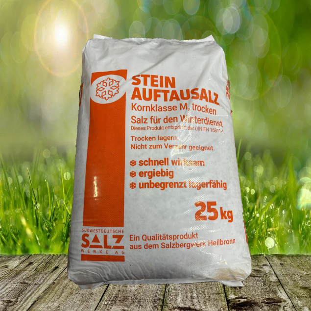 Streusalz Stein Auftausalz - 25 kg - Ein Qualitätsprodukt aus dem Salzbergwerk Heilbronn