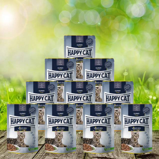 Happy-Cat-Pouches-Gefl-gel Happy Cat Meat in Sauce Pouches Culinary Land Geflügel 20 x 85 g