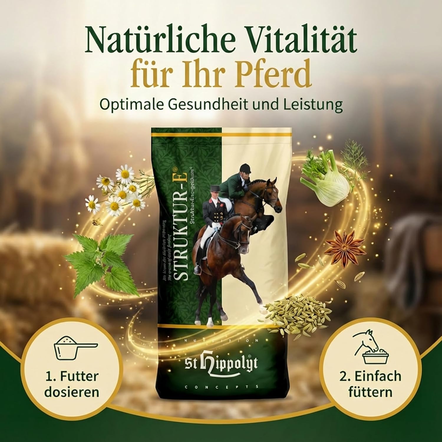 St. Hippolyt Struktur Energetikum 20 kg + St. Hippolyt Lobs Belohnungswürfel 2 x 1 kg geschenkt