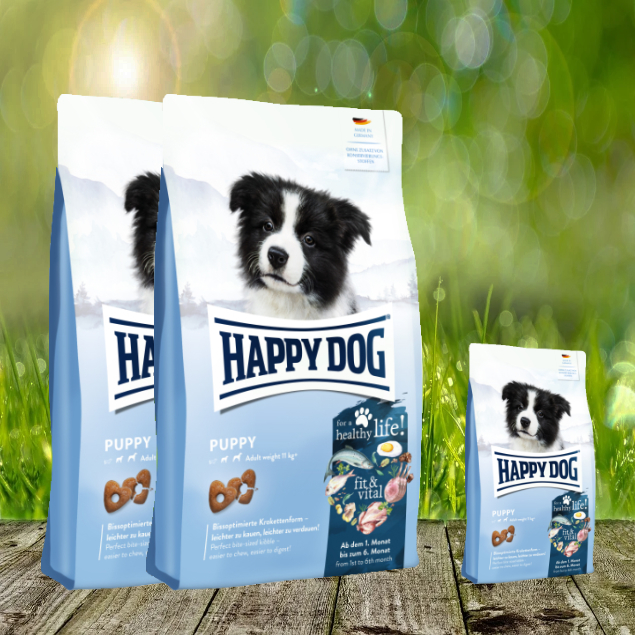 Happy Dog fit & vital Puppy - Perfektes Hundefutter für deinen Welpen 2 x 10 kg + 4 kg