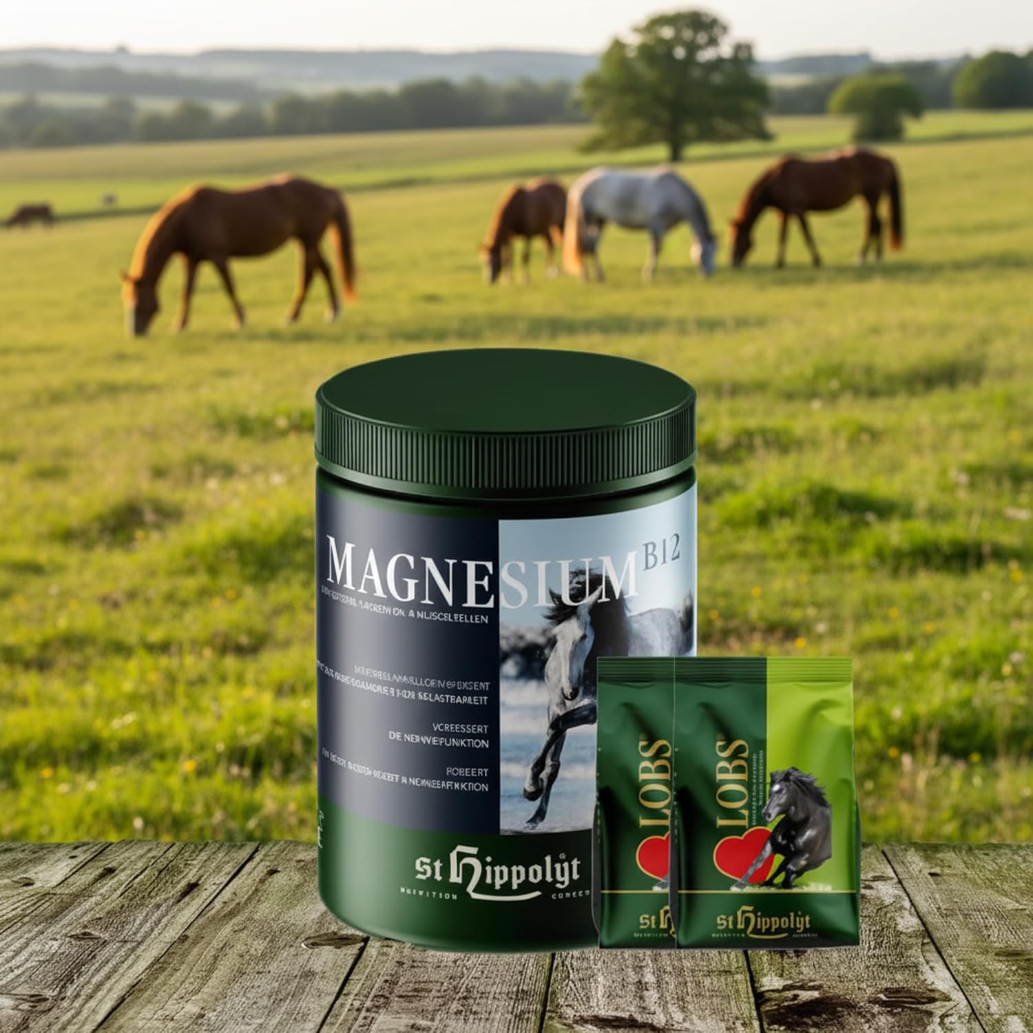 St. Hippolyt Magnesium B12 - 1 kg + St. Hippolyt Lobs Belohnungswürfel 2 x 1 kg geschenkt