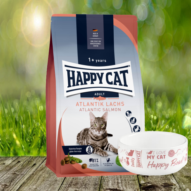 Happy Cat Culinary Adult Atlantik Lachs 10 kg - Exquisites Adult Katzenfutter + Futternapf Happy Cat Culinary Adult Atlantik Lachs 10 kg - Exquisites Adult Katzenfutter + Futternapf