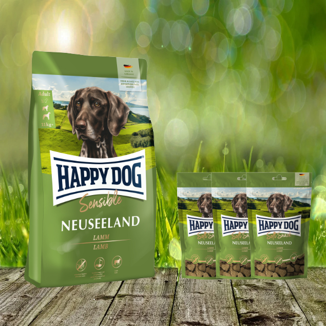 Happy Dog Supreme Neuseeland 12,5 kg + 3 x 100 g. Happy Dog Soft Snack Neuseeland geschenk Happy Dog Supreme Neuseeland 12,5 kg + 3 x 100 g. Happy Dog Soft Snack Neuseeland geschenk