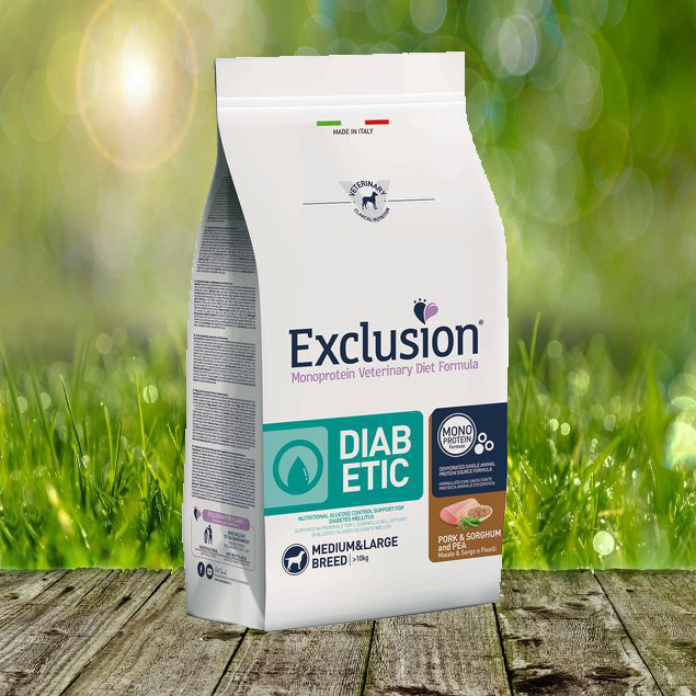 Exclusion Diabetic Schwein, Hirse & Erbse Medium/Large Breed 12 kg