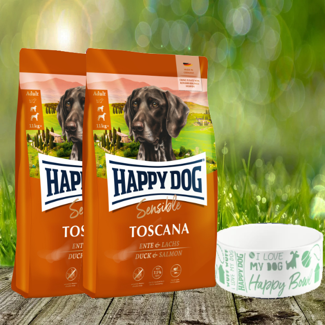 Happy Dog Supreme Sensible Toscana 2 x 12,5 kg + Happy Dog Futternapf *geschenkt* Happy Dog Supreme Sensible Toscana 2 x 12,5 kg + Happy Dog Futternapf *geschenkt*