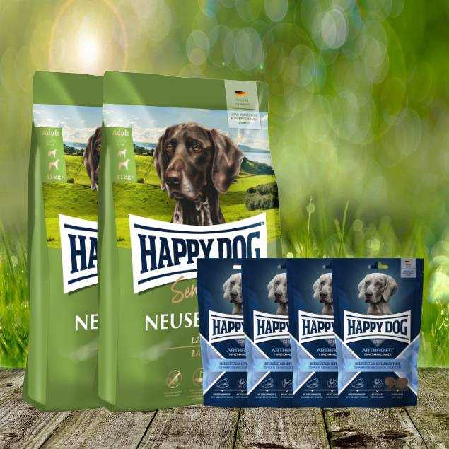 Happy Dog Supreme Sensible Neuseeland 2 x 12,5 kg + Happy Dog Care Snack Arthro Fit 4 x 100 g *gesch Happy Dog Supreme Sensible Neuseeland 2 x 12,5 kg + Happy Dog Care Snack Arthro Fit 4 x 100 g *gesch