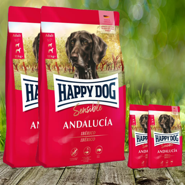 Happy Dog Sensible Andalucia 2 x 11 kg + 2 x 1 kg