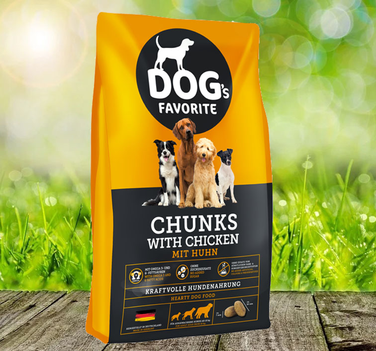 Dogs-Favorite-Huhn Dog´s Favorite Chunks mit Huhn 15 kg - Marke v. Happy Dog