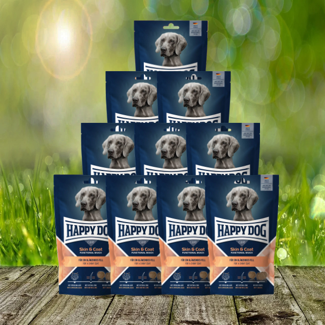 Happy-Dog-Care-Snacks-Skin-and-coat Happy Dog Care Snack Skin & Coat 10 x 100 g - Vorteilspack