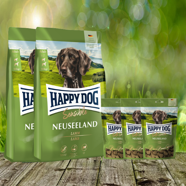 25 kg Happy Dog Supreme Neuseeland 2 x 12,5 kg + 3 x 100 g. Happy Dog Soft Snack Neuseeland geschenk 25 kg Happy Dog Supreme Neuseeland 2 x 12,5 kg + 3 x 100 g. Happy Dog Soft Snack Neuseeland geschenk
