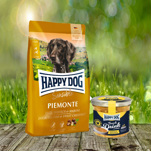 Happy Dog Supreme Piemonte 10 kg + Happy Dog Snack Drink mit Hähnchenfleisch *geschenkt*