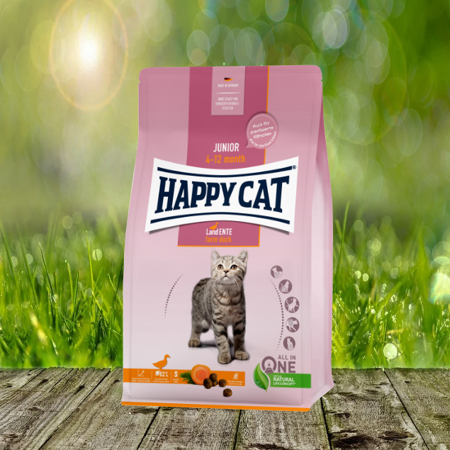Happy Cat Young Junior Land-Ente - Ausgewogene Nährstoffkombination für Jungkatzen