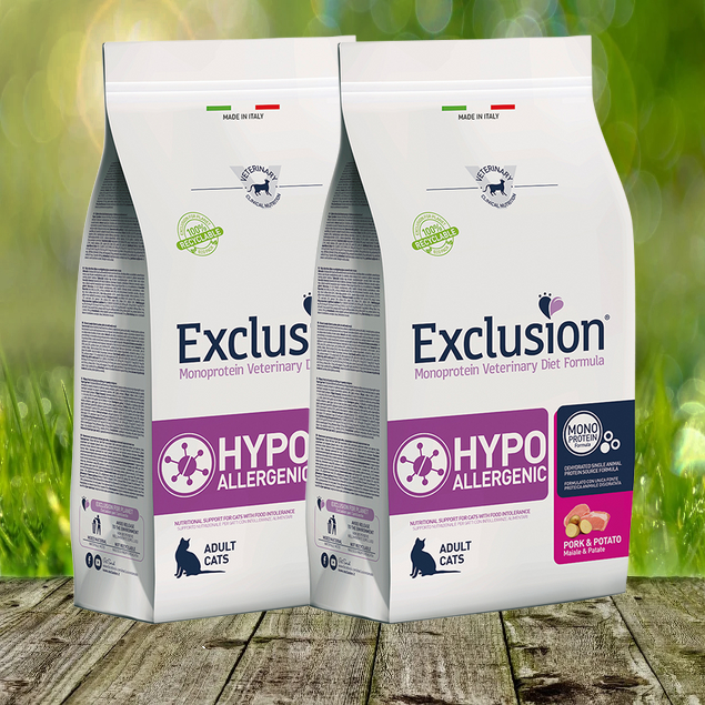 Exclusion Hypoallergenic Cat Schwein & Kartoffel 2 x 1,5 kg