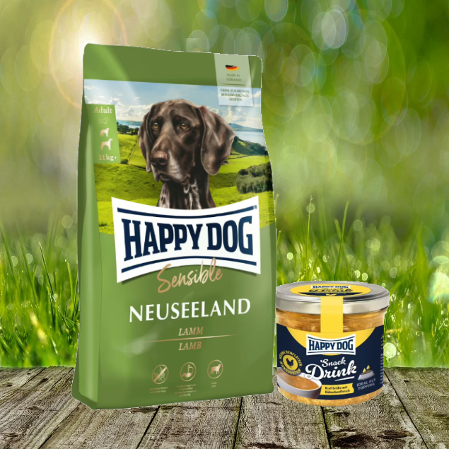 Happy Dog Supreme Sensible Neuseeland 12,5 kg + Happy Dog Snack Drink mit Hähnchenfleisch *geschenkt*