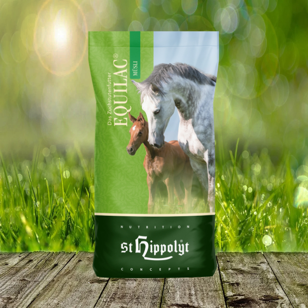 Equilac-M-sli St. Hippolyt Equilac Müsli 20 kg - Bedarfsoptimiertes Zuchtstutenfutter