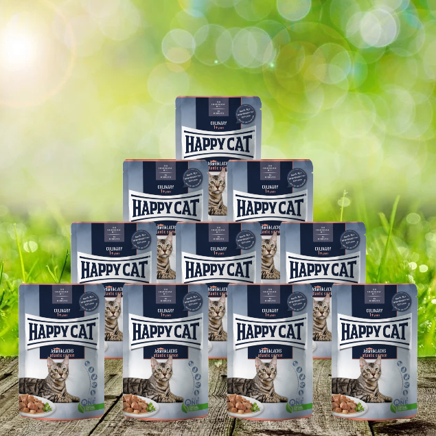 Happy-Cat-Pouches-Lachs Happy Cat Meat in Sauce Pouches Culinary Atlantik Lachs 24 x 85 g