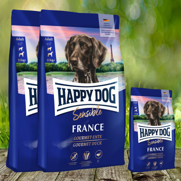 Happy Dog Sensible France 2 x 11 kg + 1 x 4 kg