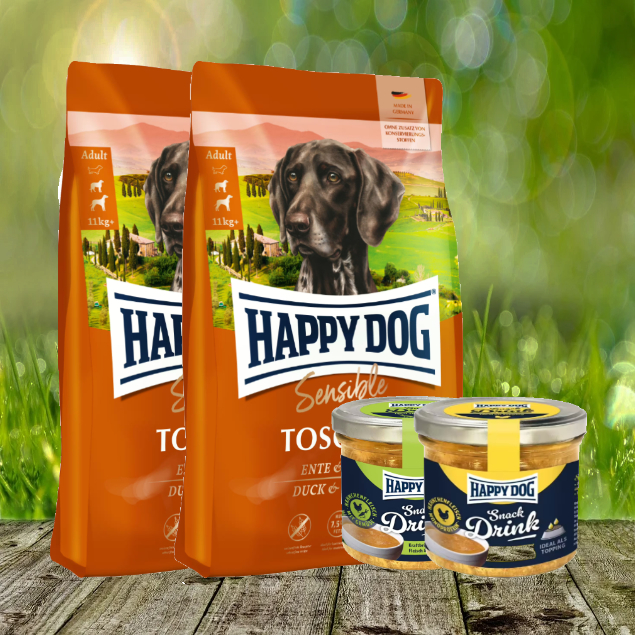 Happy Dog Supreme Sensible Toscana 2 x 12,5 kg + s Happy Dog Snack Drinks