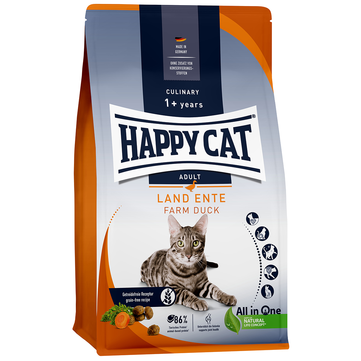 Happy Cat Culinary Adult LandEnte (getreidefrei) - Getreidefreies Adult Katzentrockenfutter Happy Cat Culinary Adult LandEnte (getreidefrei) - Getreidefreies Adult Katzentrockenfutter