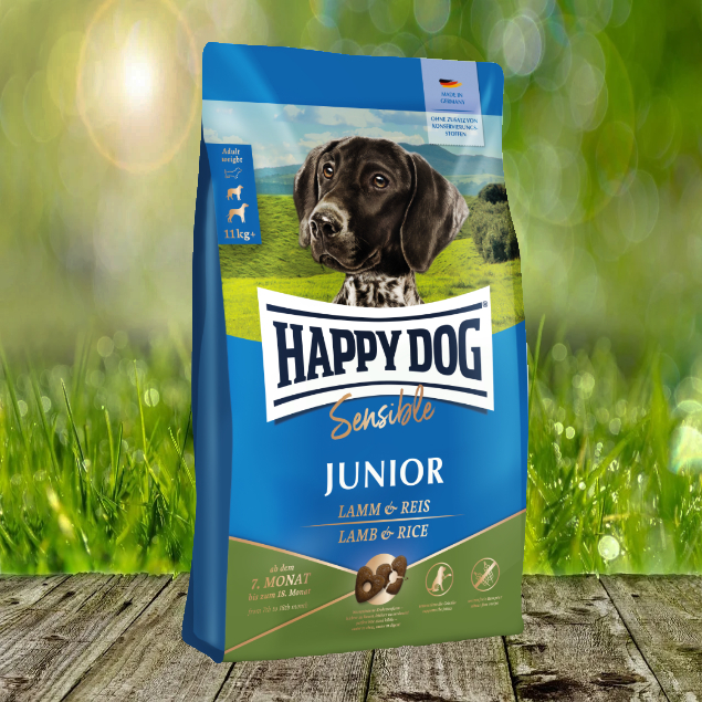 Junior-Sensibel-Lamm-und-Reis-2022MUGyQhITjRrRv Happy Dog Sensible Junior Lamm & Reis - Optimale Versorgung deines Junghundes
