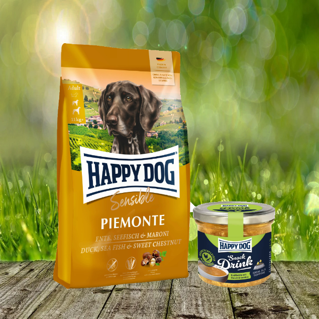 Happy Dog Supreme Piemonte 10 kg + Happy Dog Snack Drink mit Hähnchenfleisch und Gemüse *geschenkt*