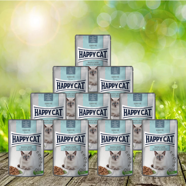 Pouches-Sensitive-Magen-Darm Happy Cat Meat in Sauce Pouches Sensitive Magen & Darm 24 x 85 g