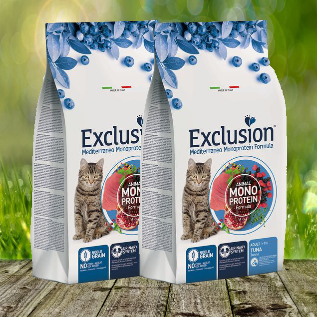 Exclusion Mediterraneo Noble Grain Adult Cat Thunfisch Katzentrockenfutter 2 x 1,5 kg