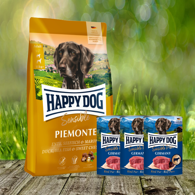 Happy Dog Supreme Sensible Piemonte 10 kg + Happy Dog Sensible Pure Germany 3 x 400 g Happy Dog Supreme Sensible Piemonte 10 kg + Happy Dog Sensible Pure Germany 3 x 400 g