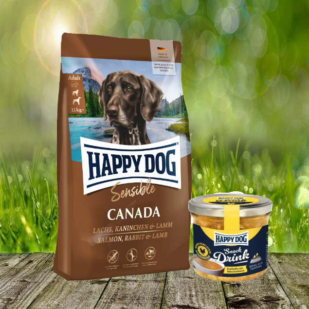 Happy Dog Supreme Sensible Canada 11 kg + Happy Dog Snack Drink mit Hähnchenfleisch *geschenkt*