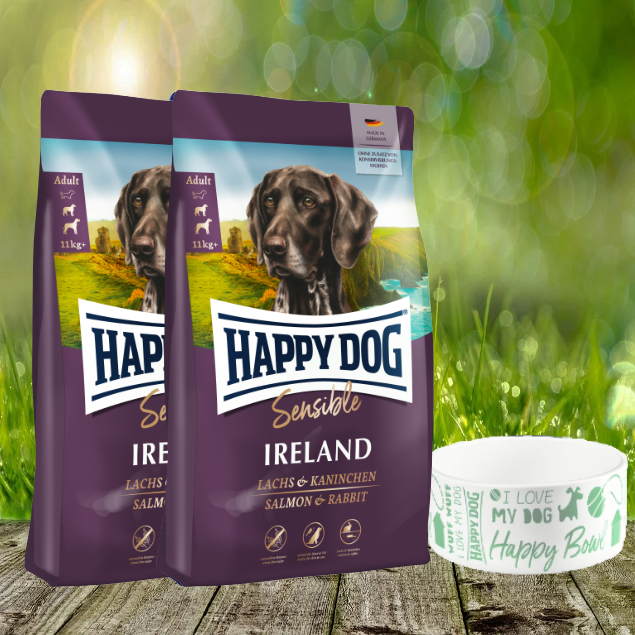 Happy Dog Supreme Sensible Ireland 2 x 12,5 kg + Happy Dog Futternapf *geschenkt* Happy Dog Supreme Sensible Ireland 2 x 12,5 kg + Happy Dog Futternapf *geschenkt*