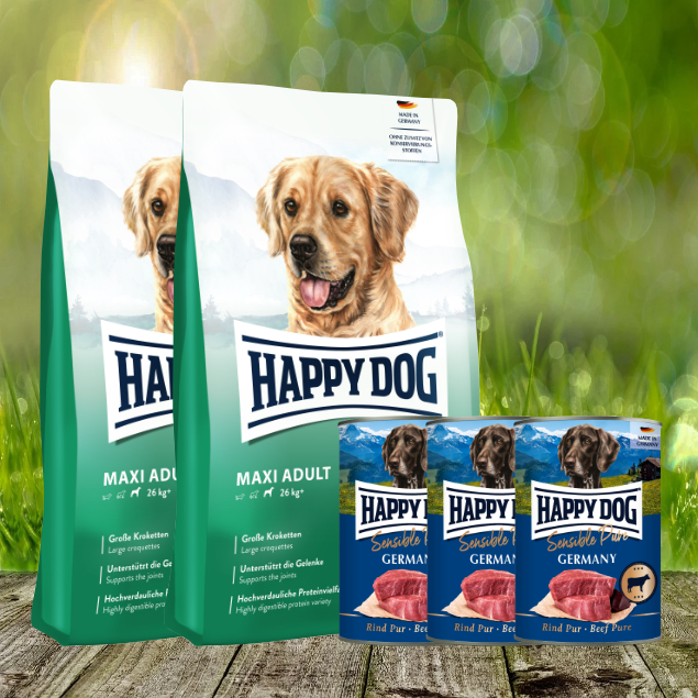 Happy Dog Fit & Vital Maxi Adult 2 x 14 kg + 3 x 400 g Happy Dog Sensible Pure Germany Happy Dog Fit & Vital Maxi Adult 2 x 14 kg + 3 x 400 g Happy Dog Sensible Pure Germany
