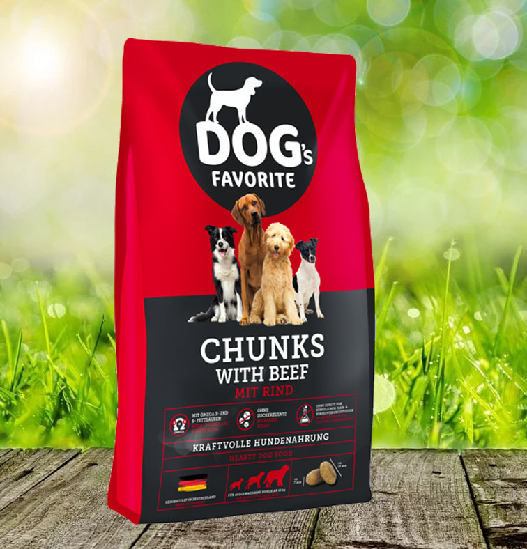 Dogs-Favorite-Rind Dog´s Favorite Chunks mit Rind 15 kg - Marke v. Happy Dog