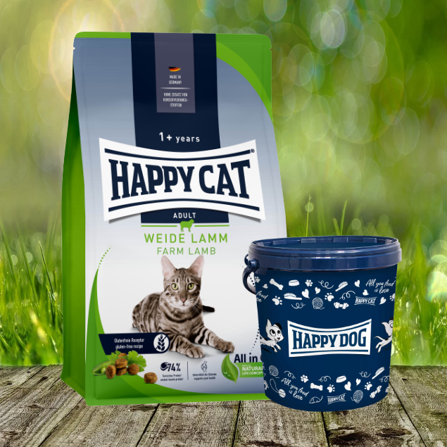 Happy Cat Culinary Adult Weide-Lamm 10 kg + Futtertonne gratis dazu! Happy Cat Culinary Adult Weide-Lamm 10 kg + Futtertonne gratis dazu!